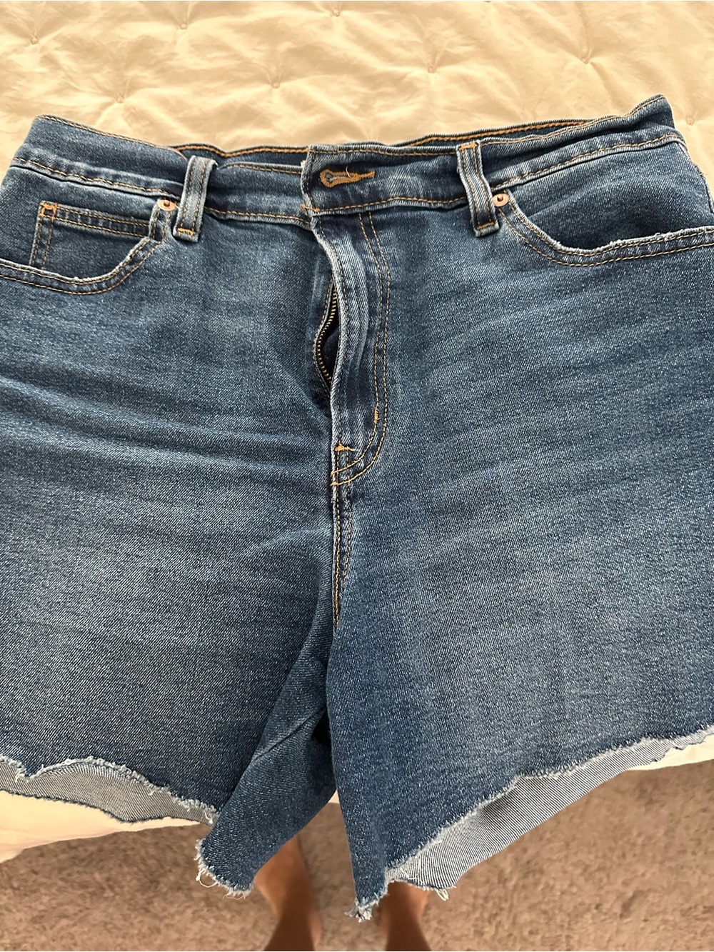 Signature by Levi Strauss Light Blue Denim High-Rise Shorts